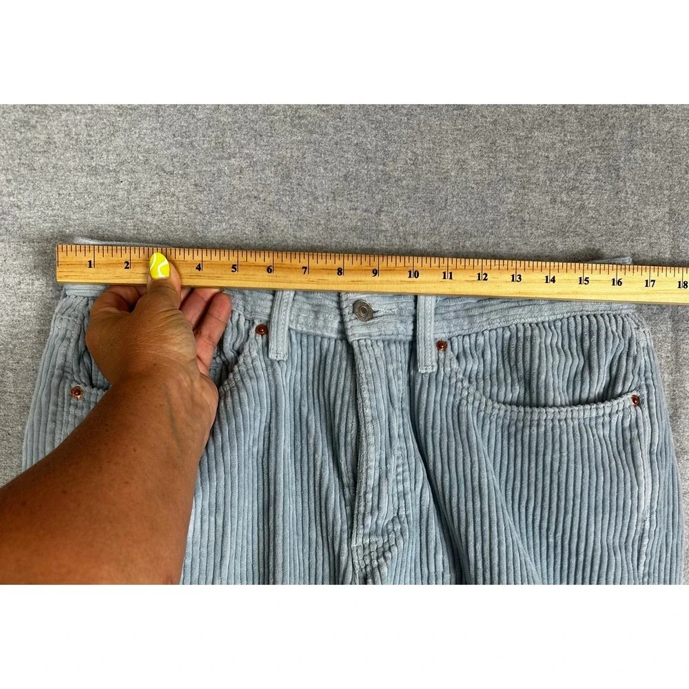 Levis 514 Corduroy Pant Mens 34x30 (fits 33X28) Light Blue Wide Whale Straight